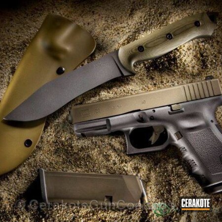 Powder Coating: Glock,Knives,Handguns,Tungsten H-237,Burnt Bronze H-148
