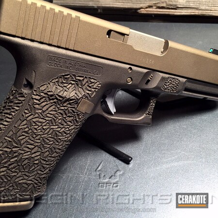 Powder Coating: Graphite Black H-146,Shimmer Gold H-153,Glock,Handguns,Burnt Bronze H-148
