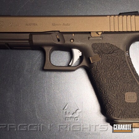 Powder Coating: Graphite Black H-146,Shimmer Gold H-153,Glock,Handguns,Burnt Bronze H-148
