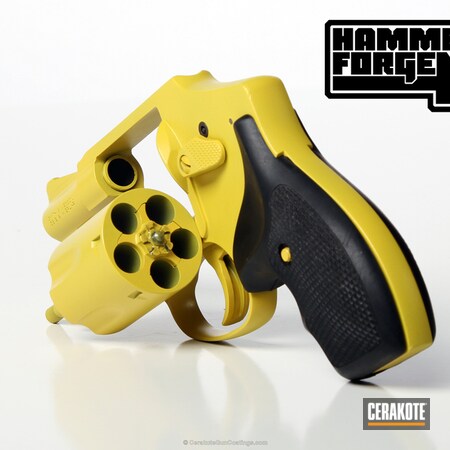 Powder Coating: Smith & Wesson,Handguns,Gold H-122,Revolver,Electric Yellow H-166