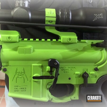 Powder Coating: Zombie Green H-168,Spike's Tactical,Zombie,Tactical Rifle,Rifle