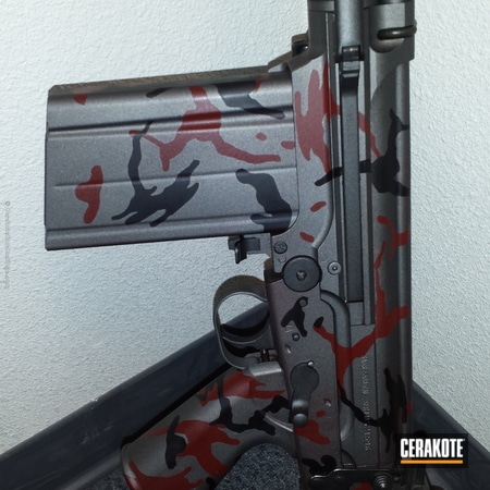 Powder Coating: Graphite Black H-146,Tactical Rifle,FIREHOUSE RED H-216,Tungsten H-237