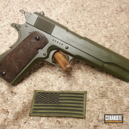 Powder Coating: 1911,Handguns,O.D. Green H-236,Llama