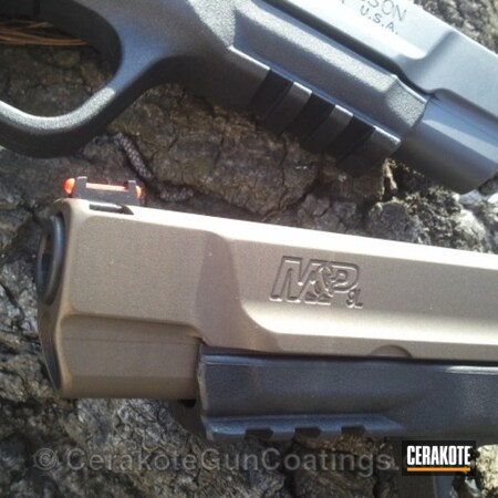 Powder Coating: Smith & Wesson,Handguns,Sniper Grey H-234,Sniper Grey,Burnt Bronze H-148