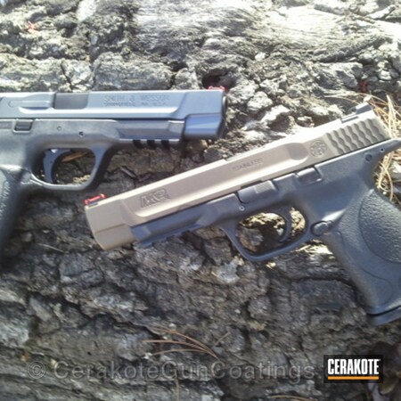 Powder Coating: Smith & Wesson,Handguns,Sniper Grey H-234,Sniper Grey,Burnt Bronze H-148