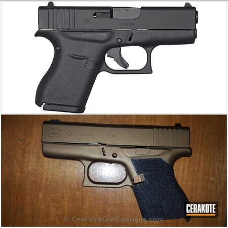 Powder Coating: Glock 43,Glock,Handguns,Burnt Bronze H-148