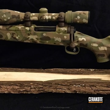 Cerakoted H-267 Magpul Flat Dark Earth With H-199 Desert Sand With H-232 Magpul O.d. Green With H-248 Forest Green With H-258 Chocolate Brown And H-235 Coyote Tan