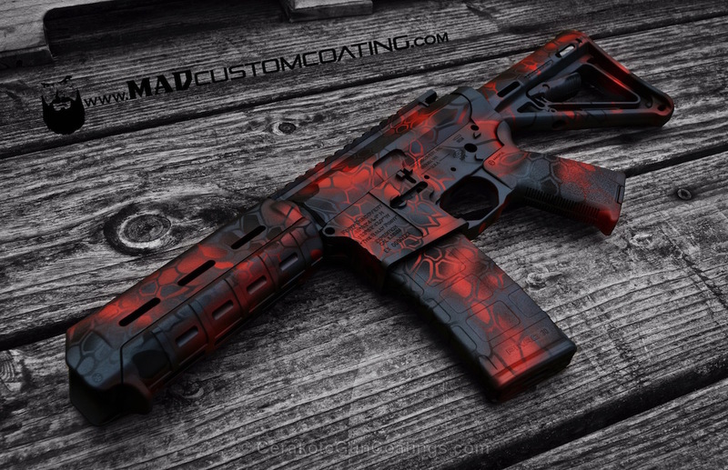 H-167 USMC Red with H-234 Sniper Grey and H-146 Graphite Black by