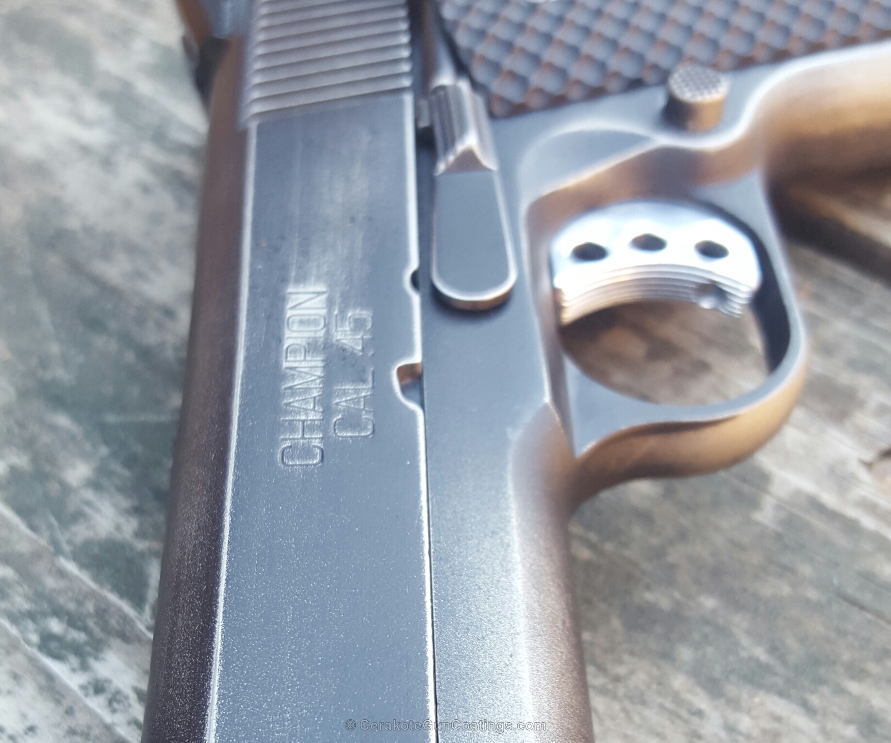 H158 Shimmer Aluminum with H190 Armor Black by WEB USER Cerakote