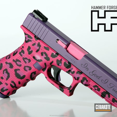 Powder Coating: Graphite Black H-146,Glock,Girls Gun,Cheetah,Handguns,SIG™ PINK H-224,Pistol,Bright Purple H-217,Glock 17,Prison Pink H-141
