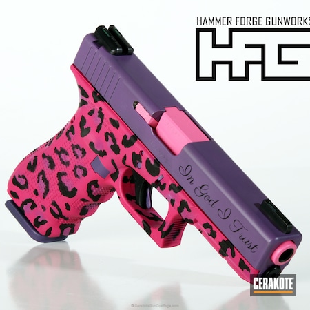 Powder Coating: Graphite Black H-146,Glock,Girls Gun,Cheetah,Handguns,SIG™ PINK H-224,Pistol,Bright Purple H-217,Glock 17,Prison Pink H-141