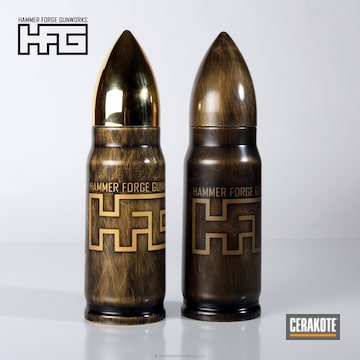 Cerakoted H-146 Graphite Black With H-148 Burnt Bronze And H-122 Gold