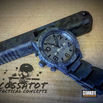 Cerakoted H-146 Graphite Black With H-263 Foliage Green And H-237 Tungsten