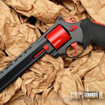 Cerakoted H-146 Graphite Black With H-216 Smith & Wesson Red