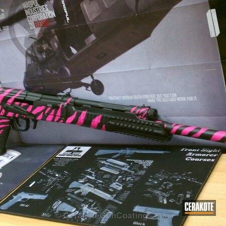 Powder Coating: Graphite Black H-146,Ladies,Tactical Rifle,Prison Pink H-141