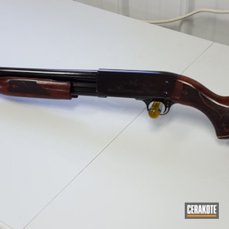 Powder Coating: Gloss Black H-109,Pump-action Shotgun,Ithaca M37