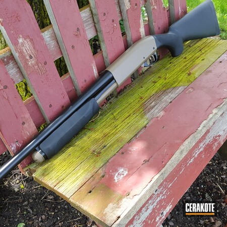 Powder Coating: Graphite Black H-146,Pump-action Shotgun,Remington 870,MAGPUL® FLAT DARK EARTH H-267