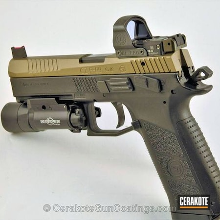 Powder Coating: CZ P-09,Handguns,Pistol,Burnt Bronze H-148