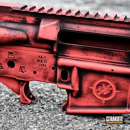 Powder Coating: Graphite Black H-146,FIREHOUSE RED H-216,Gun Parts,Upper / Lower