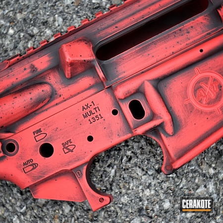 Powder Coating: Graphite Black H-146,FIREHOUSE RED H-216,Gun Parts,Upper / Lower