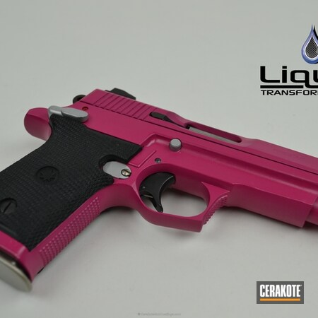Powder Coating: Ladies,Handguns,SIG™ PINK H-224,Crushed Silver H-255,Pistol