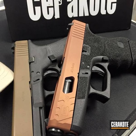 Powder Coating: Glock,Handguns,Copper Color,Pistol,Custom Copper,Burnt Bronze H-148