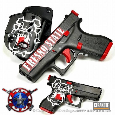 Powder Coating: Bright White H-140,Glock,Handguns,Pistol,USMC Red H-167,Cobalt H-112,Bulldogs,Fresno State