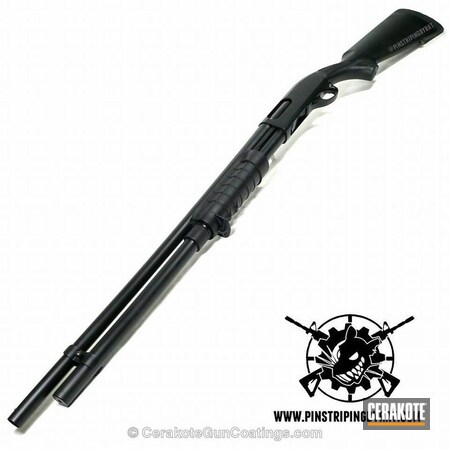 Powder Coating: Shotgun,Graphite Black H-146,Remington 870,Pump-action Shotgun