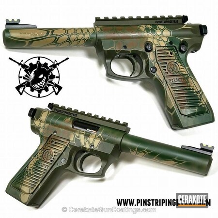 Powder Coating: HAZEL GREEN H-204,Mil Spec O.D. Green H-240,Handguns,Highland Green H-200,Highlander,Pistol,22/45,Ruger,Kryptek