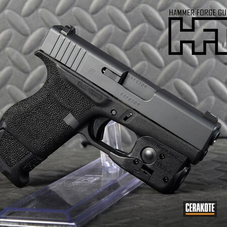 Powder Coating: Glock 43,9mm,Graphite Black H-146,Glock,Handguns,Pistol,Sniper Grey H-234,Stippled