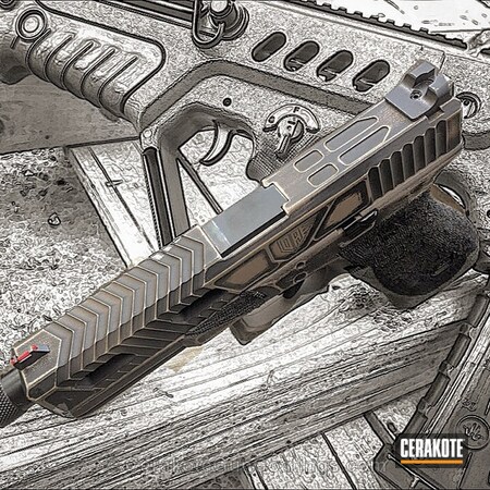 Powder Coating: Graphite Black H-146,Glock,Handguns,Pistol,Burnt Bronze H-148