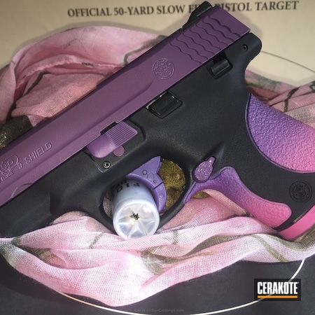 Powder Coating: Bright Purple H-217,M&P Shield 9mm,Prison Pink H-141