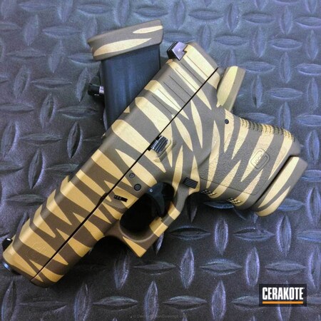 Powder Coating: Shimmer Gold H-153,Glock,Glock 36,Handguns,Pistol,Custom Mix,Zebra