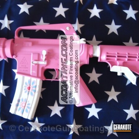 Powder Coating: Hidden White H-242,Ladies,Tactical Rifle,Prison Pink H-141