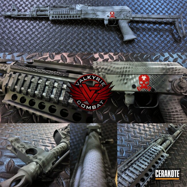 Cerakoted H-146 Graphite Black With H-210 Sig Dark Grey With H-214 Smith's Grey And H-242 Hidden White