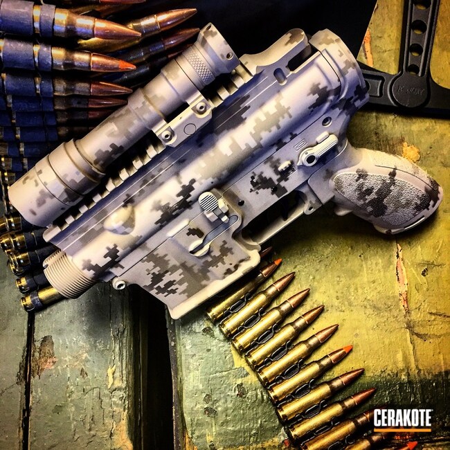 Cerakoted H-265 Flat Dark Earth With H-199 Desert Sand And H-226 Patriot Brown