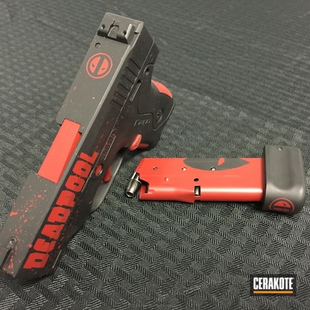 Powder Coating: Graphite Black H-146,Crimson H-221,Handguns,Beretta,Nano,Deadpool