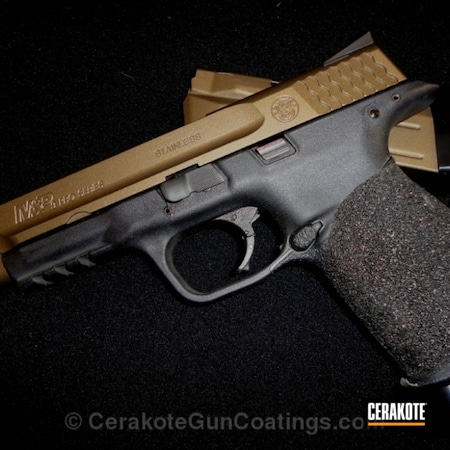 Powder Coating: Graphite Black H-146,Smith & Wesson,Handguns,Burnt Bronze H-148