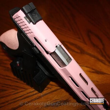 Powder Coating: Graphite Black H-146,Smith & Wesson,Bazooka Pink H-244,Ladies,Handguns