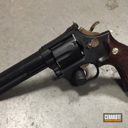 Powder Coating: 44mag,Graphite Black H-146,Smith & Wesson,Two Tone,K Frame,Revolver,Burnt Bronze H-148