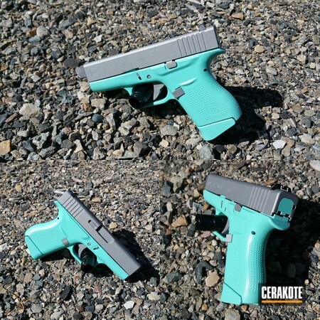 Powder Coating: Ladies,Handguns,Pistol,Satin Mag H-147,Robin's Egg Blue H-175