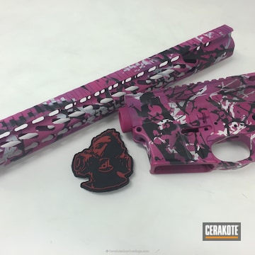 Cerakoted H-146 Graphite Black With H-224 Sig Pink And H-136 Snow White