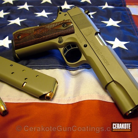 Powder Coating: Graphite Black H-146,1911,Handguns,Springfield Armory,Flat Dark Earth H-265