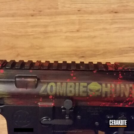 Powder Coating: Zombie Green H-168,Tactical Pistol,Armor Black H-190,USMC Red H-167,AR-15