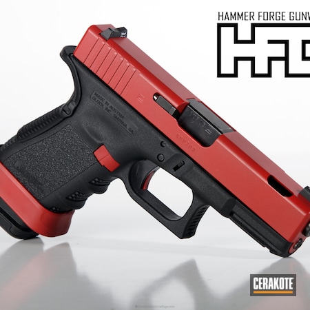 Powder Coating: 9mm,Glock,Handguns,Pistol,Glock 19,FIREHOUSE RED H-216