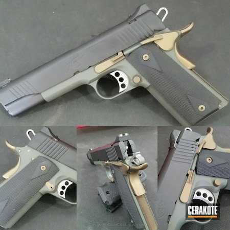 Powder Coating: Graphite Black H-146,Kimber,1911,Handguns,McMillan Olive H-202,Pistol,Burnt Bronze H-148,Kimber 1911