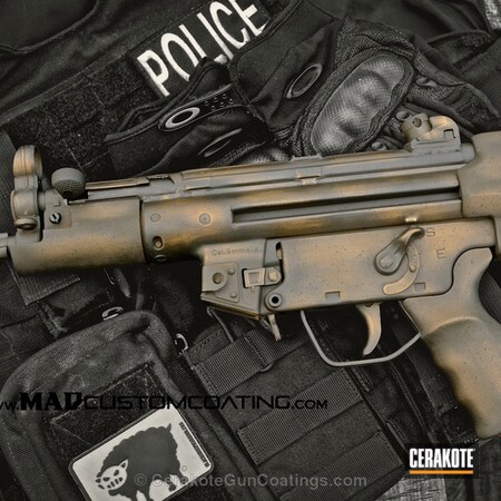 Powder Coating: Graphite Black H-146,MP5,SWAT,Tactical Rifle,Battleworn,Police,War Torn,Burnt Bronze H-148