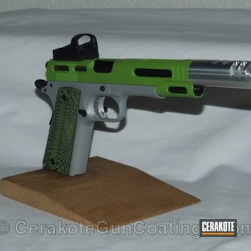 Cerakoted H-168 Zombie Green With H-255 Crushed Silver