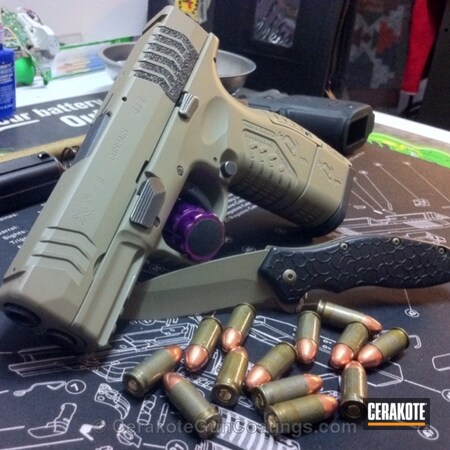 Powder Coating: Handguns,Springfield Armory,Flat Dark Earth H-265