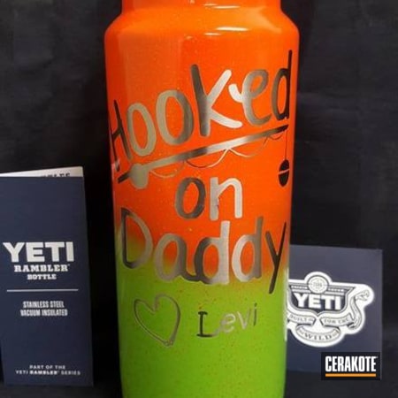 Powder Coating: Fishing,Safety Orange H-243,Zombie Green H-168,Water Bottle,YETI Cup,Walleye,YETI